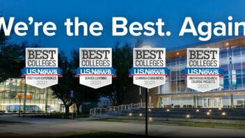 A nationally recognized leader in student success for two years in a row